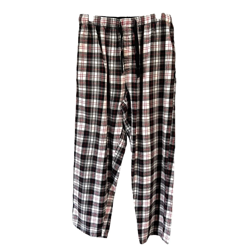 IZOD Pocketed Plaid Lounge Sleepwear Pajama Men’s Size Large